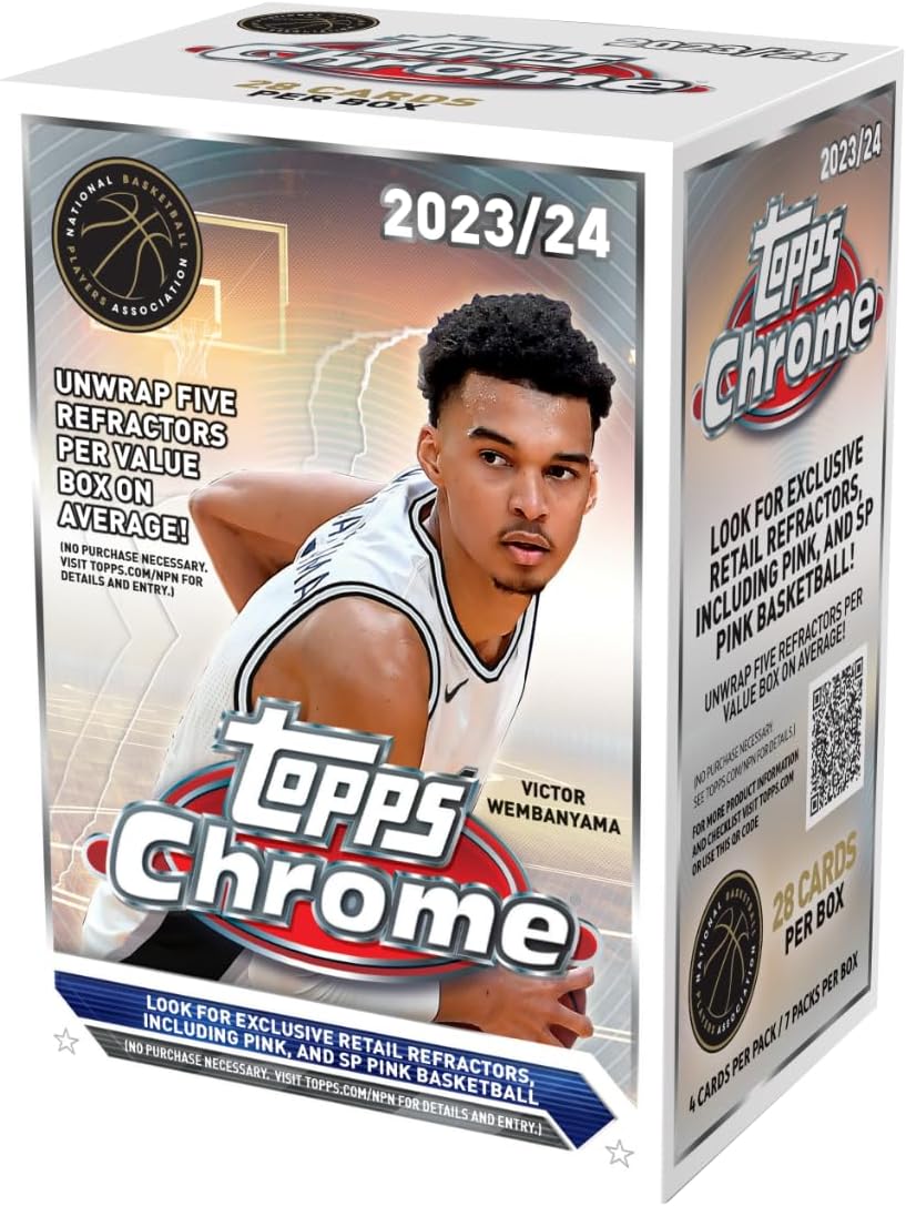 2023/24 Chrome Basketball Card Blaster Box (Pink Refractors)