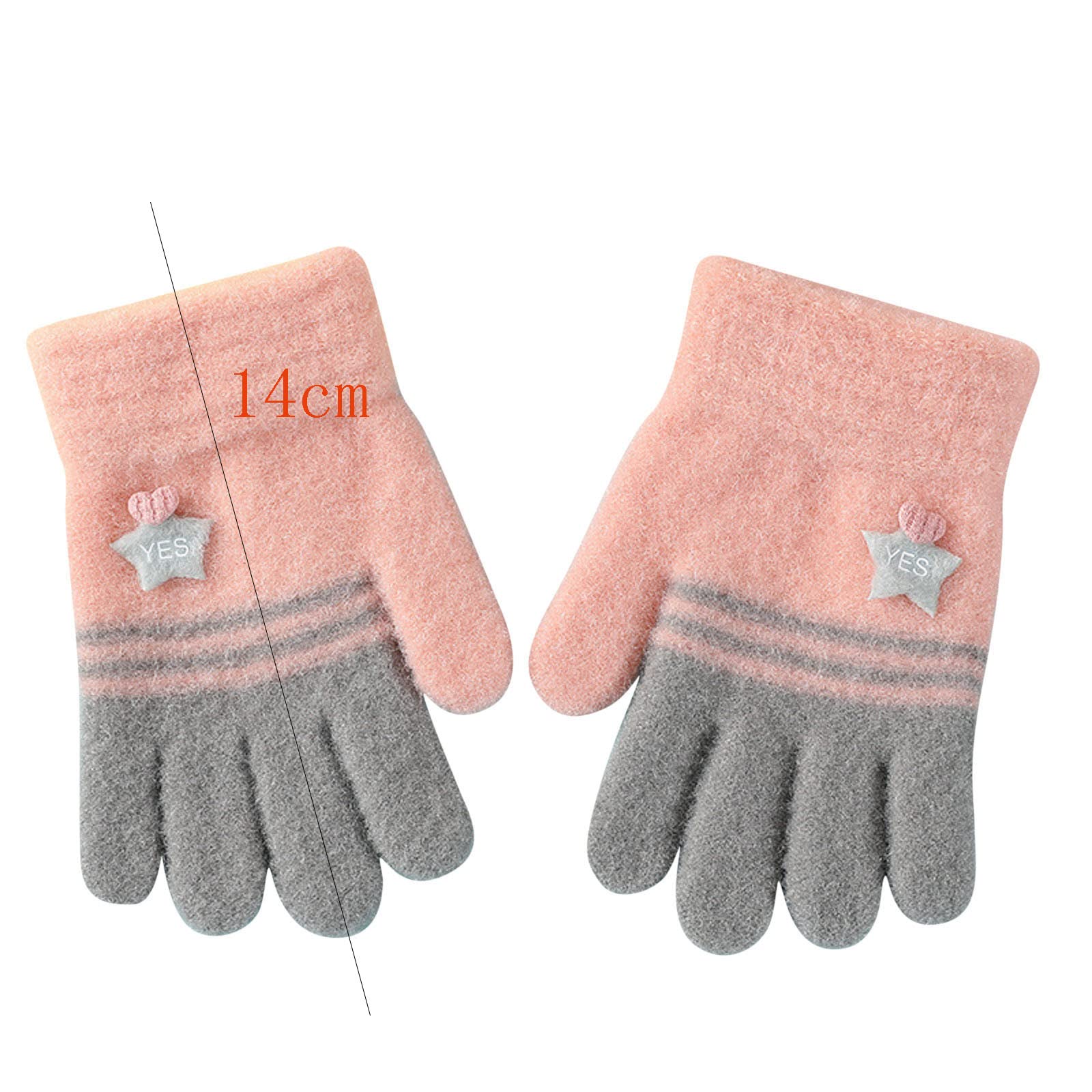 YCBMINGCAN Winterhandschoenen rekbare warme handschoenen jongens of meisjes gebreide handschoenen lak top (blauw, één maat YCBMINGCAN Winterhandschoenen rekbare warme handschoenen jongens of meisjes gebreide handschoenen lak top (blauw, één maat