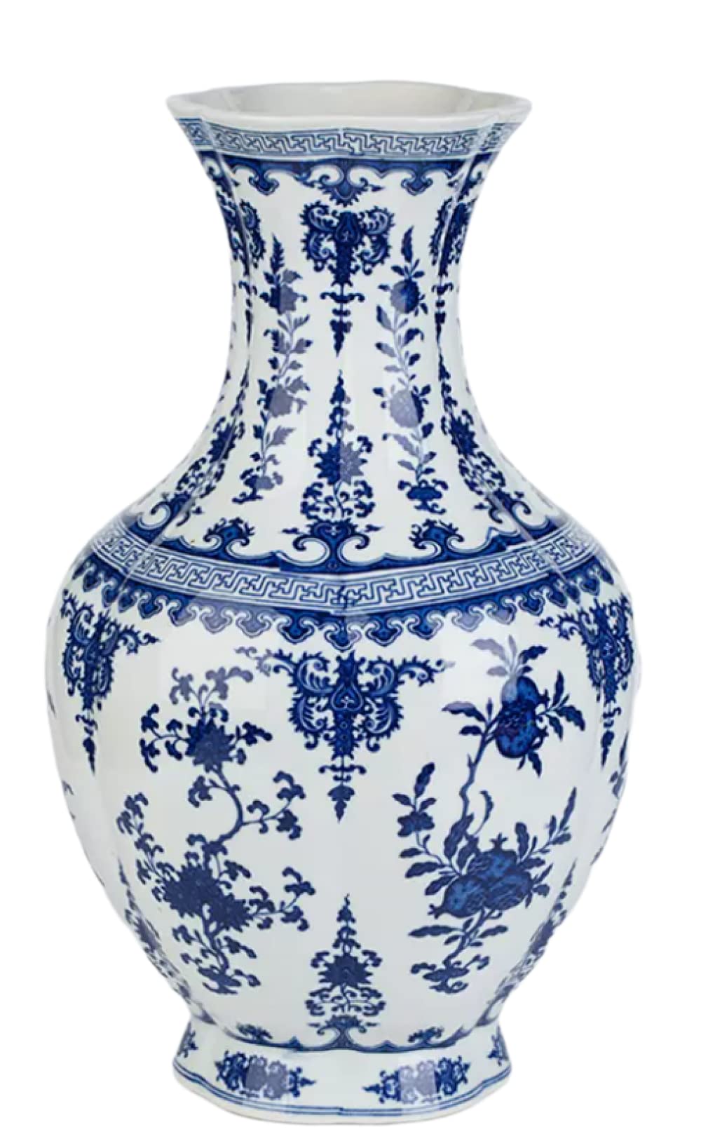 Ceramiczne wazony słoik imbirowy do wystroju wnętrz, wazon z motywem ptaków kwiatowych Jingdezhen tradycyjna chińska porcelana suszone wazony na kwiaty dekoracja -C wysokość 32 cm (C wysokość 32 cm)