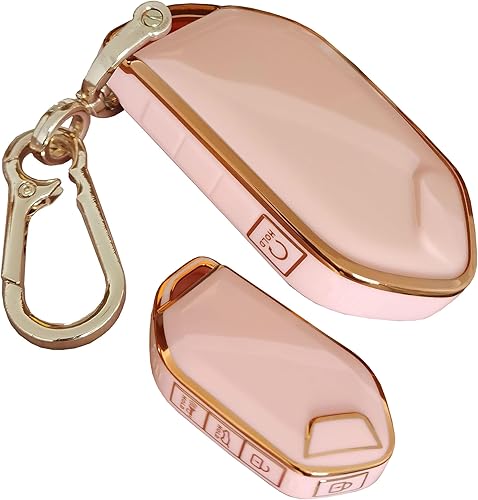 Miniatura 3 de WKEDQAF Funda para llave de coche de TPU para llavero Kia para 5 botones, Kia Telluride EV5 2023 2024 (rosa)