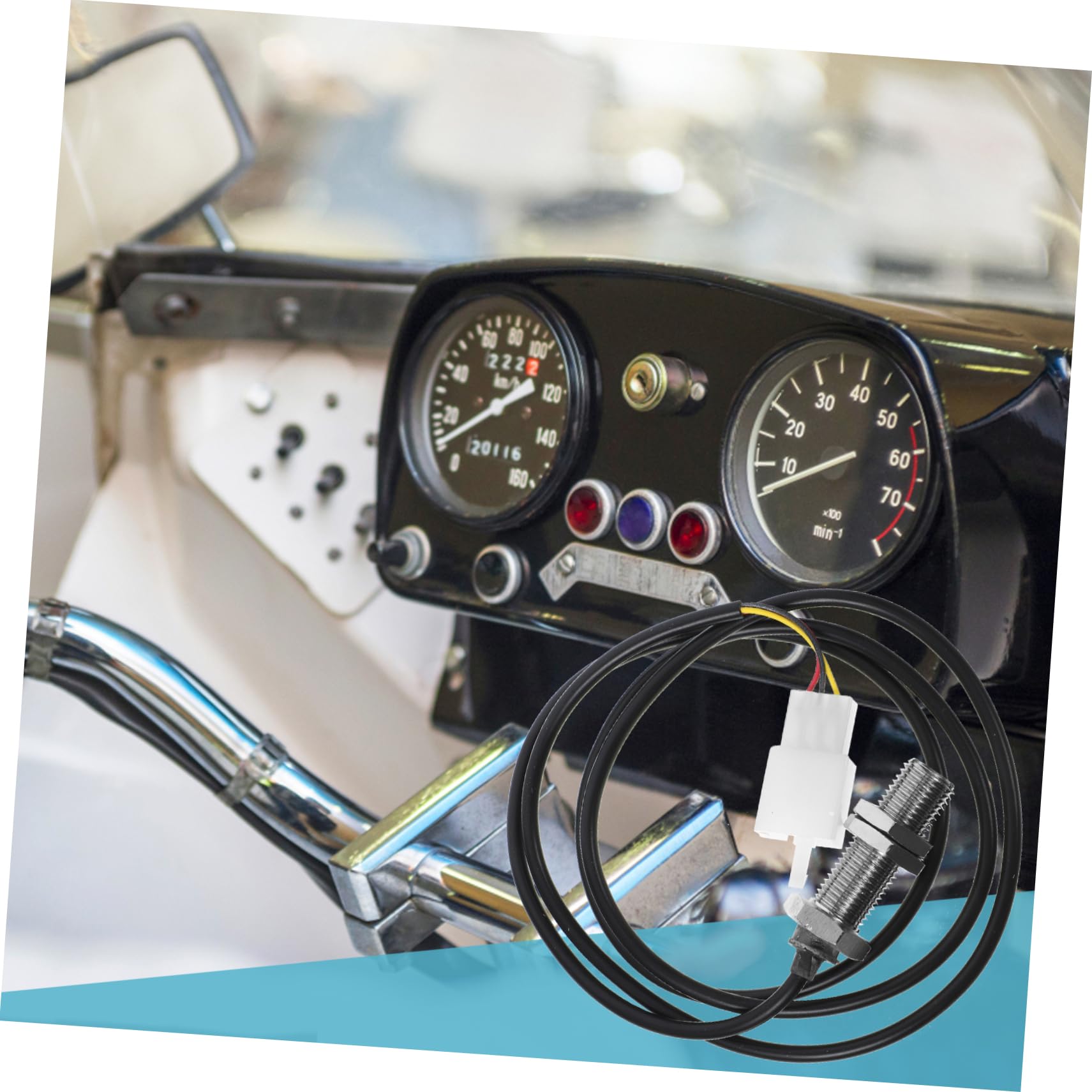 GLEAVI 5piezas Sensor De Odométrico Digital Para Motocicletas y Atvs Sensor De Tacómetro Instalación y Accesorio De Precisión Para Medición De y