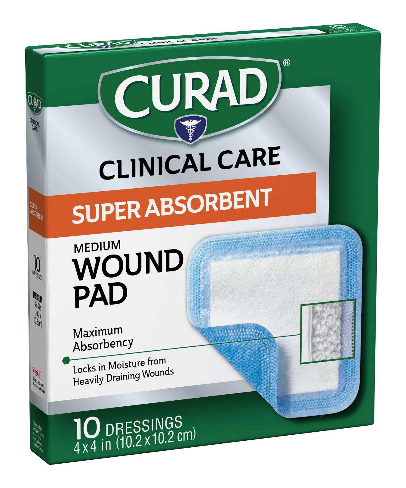 Buy Curad Super Absorbent Polymer Wound Dressings Pad, Maximum