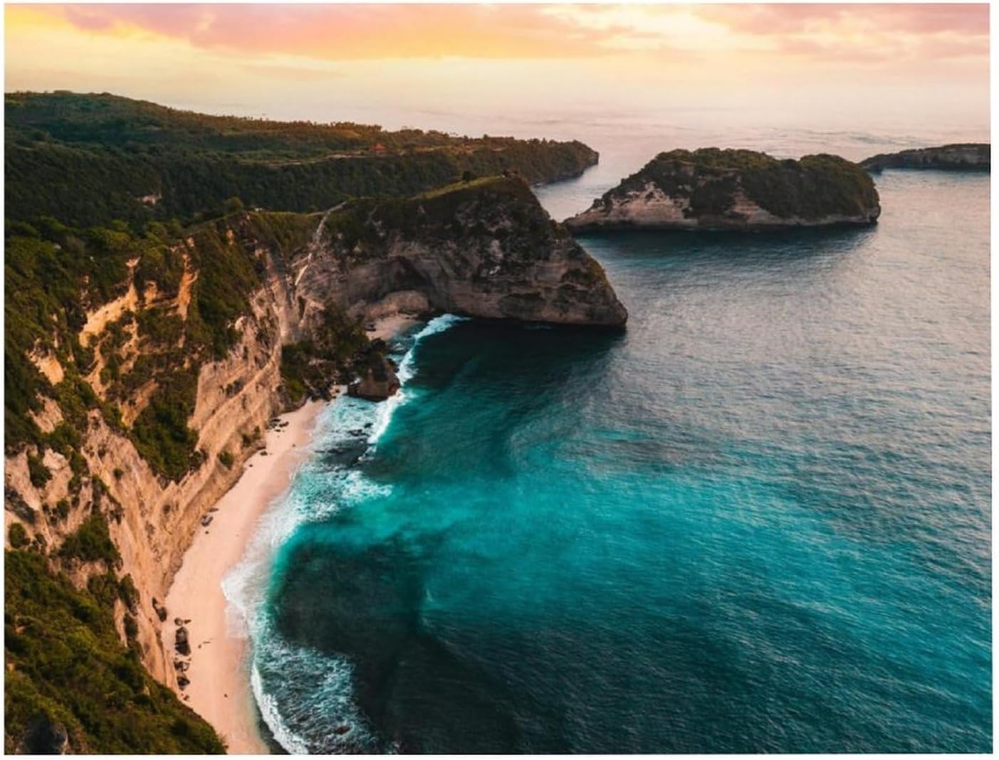 Island Elf Cliff Printed Diamond 5D Painting Kits DIY Full Drill Crafts for Home Wall Decor 16x20 Inch Blackwood 50 * 40cm