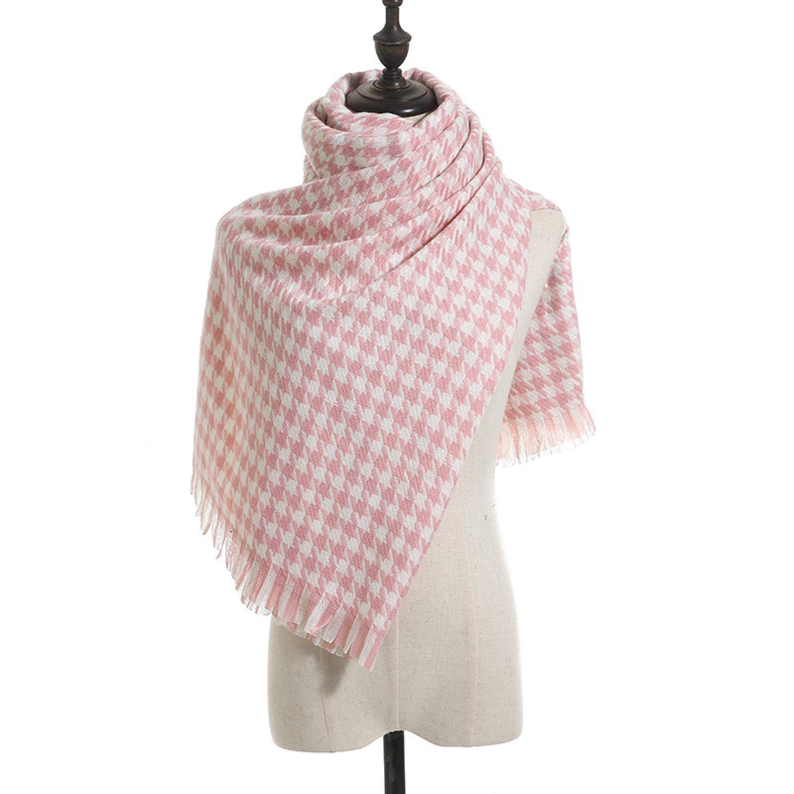 Sciarpa Donna Scialle Uomo Invernale Sciarpe da Donna Sciarpe A Quadri Bianche Nere Calde Vintage Vintage da Donna