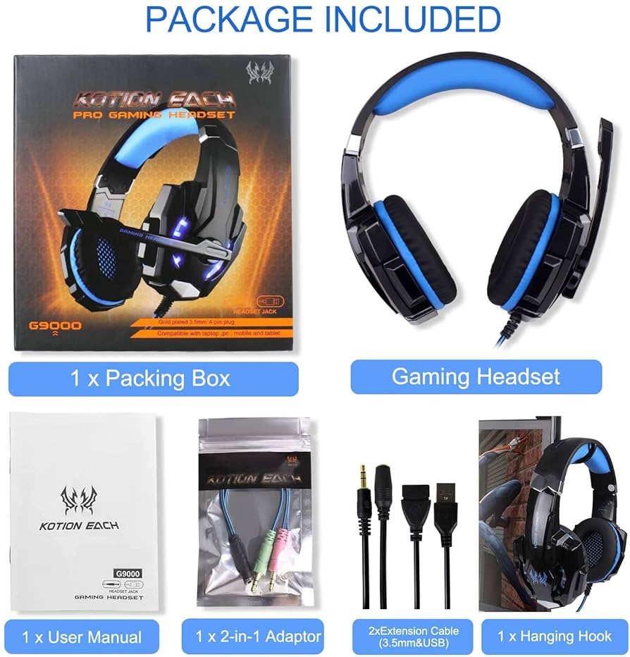 Amazon.co.jp: GALOPAR G9000 ゲーミングヘッドセット PC PS4