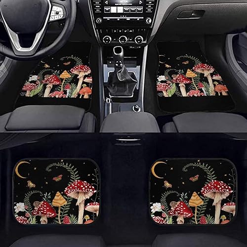 Miniatura 5 de 4 tapetes antideslizantes con estampado de hongos para todo tipo de clima, accesorios de protección para camionetas, SUV, camiones, automóviles de