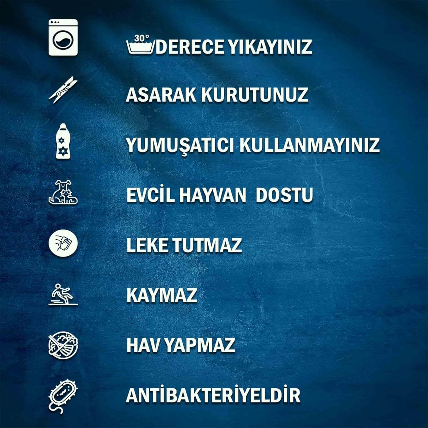 Latte Dizayn Adoni Desenli Kadife Pamuk Tabanlı Yıkanabilen Kaydırmaz Antibakteriyel Salon Halısı (80x150)