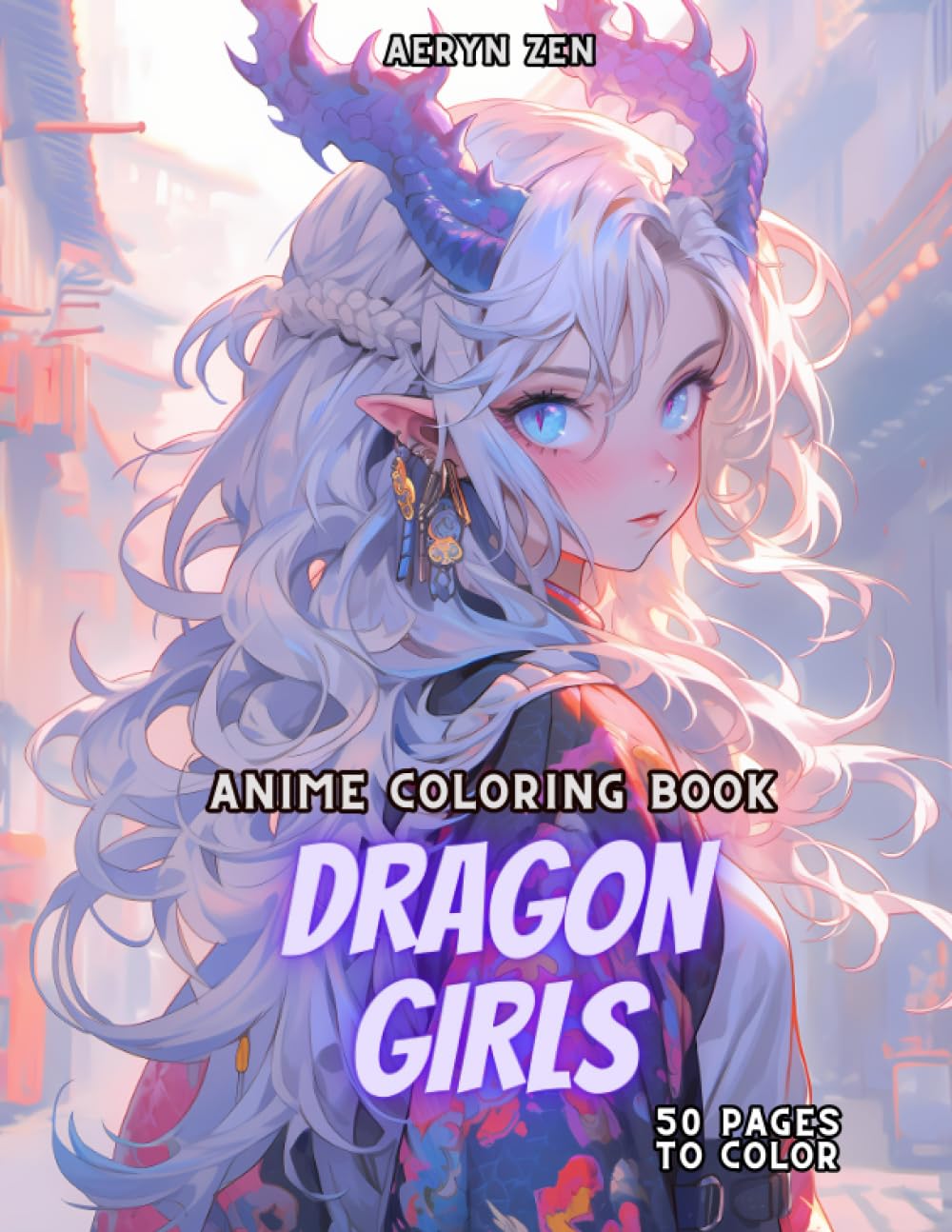 Amazon.com: Anime Coloring Book: Dragon Girls Edition: Manga Art ...