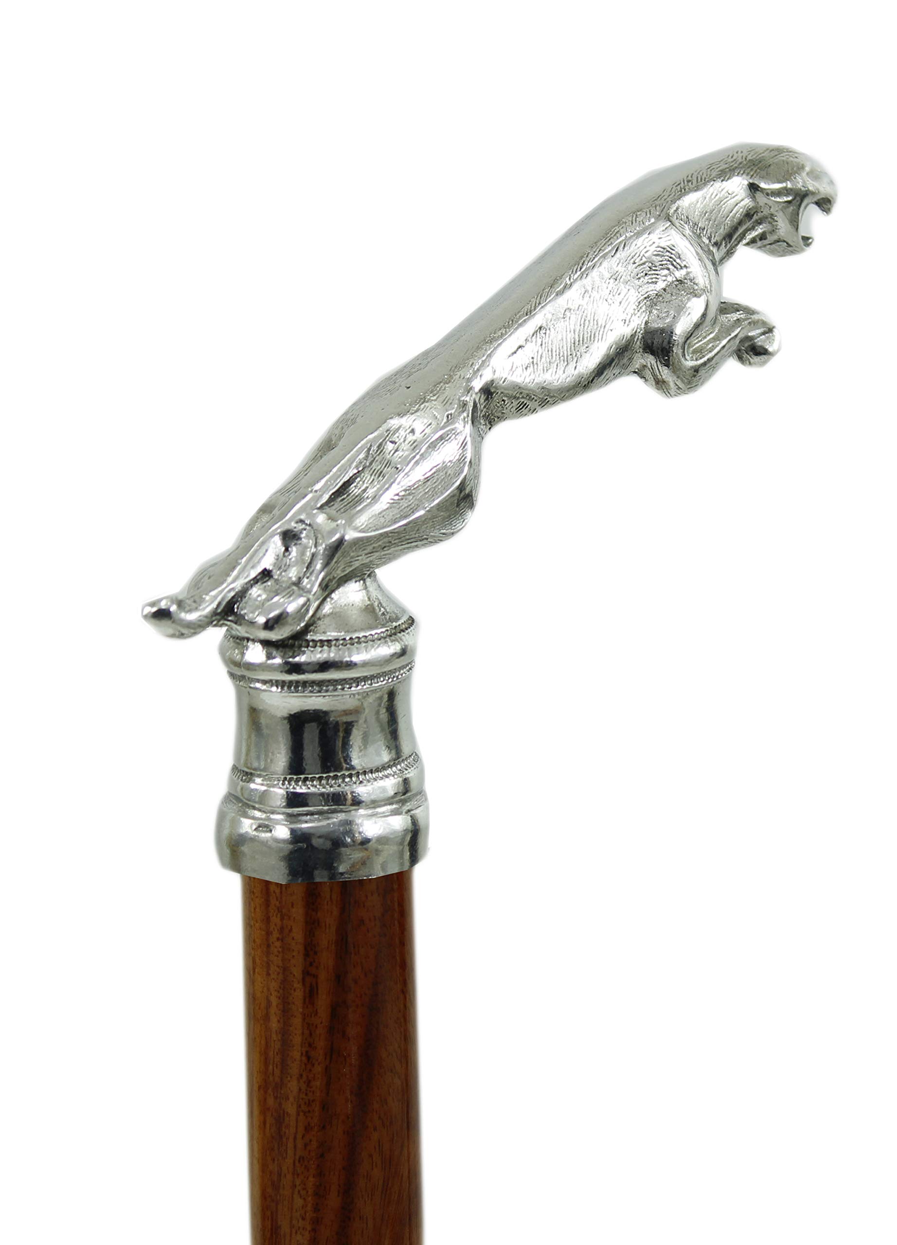 CAVAGNINI Bastón de madera de rosa para los hombres para los ancianos personalizado elegante moda para las mujeres hecho a mano en Italia Jaguar