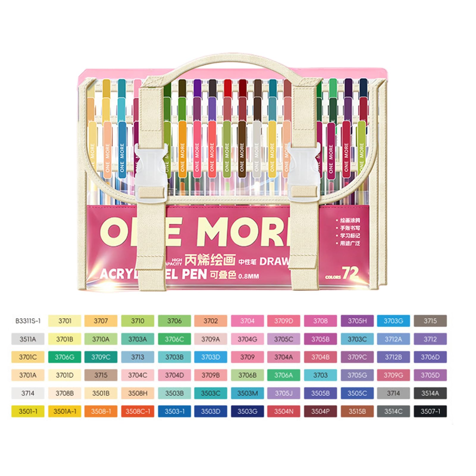 Gel Tintenstift, 0, 8 mm, bunt, einziehbarer Gelstift für Künstler, Studenten, Reisen, Journaling, Skizzieren, Kunst, Zeichnen, kreative Skizziermarker