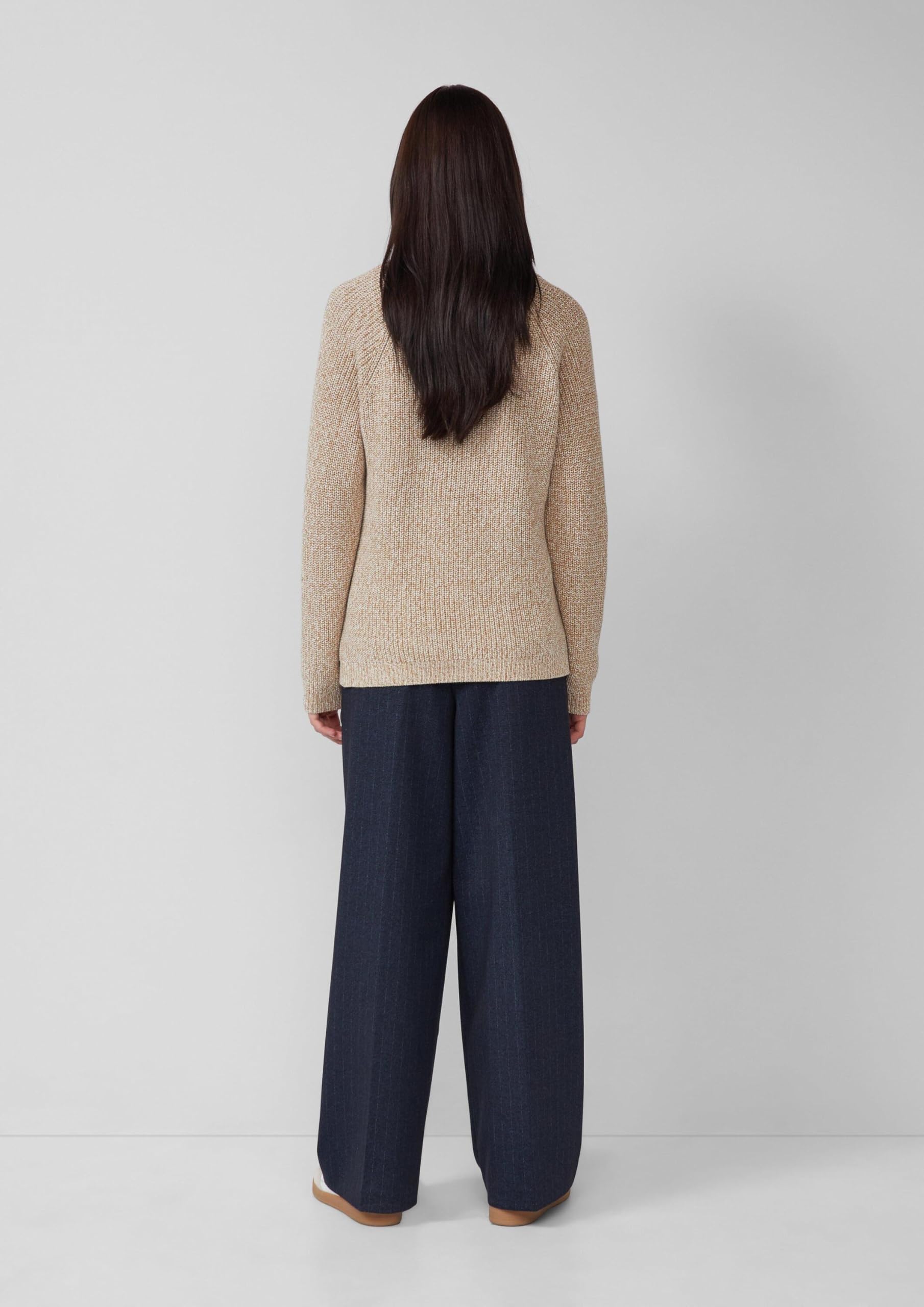 s.Oliver Strickpullover mit V-Ausschnitt und Raglanärmeln