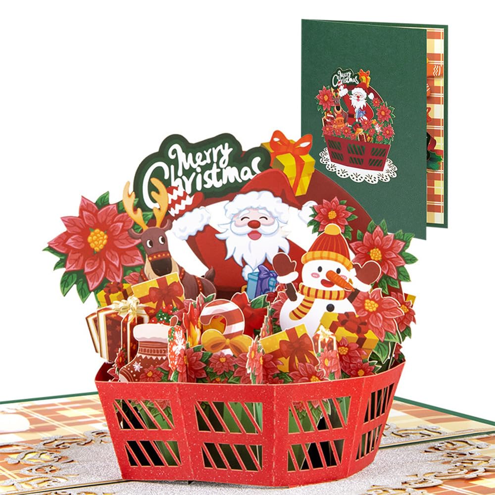 3D Christmas Cards Pop Up Biglietti Auguri Natale Con Buste
