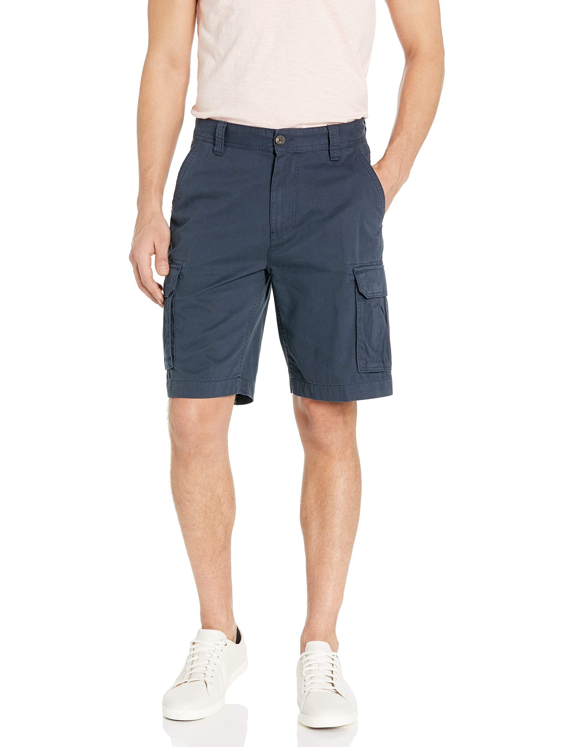Men's 10"(25cm) Cargo Shorts Cotton Twill with Pockets Classic Fit Work Shorts (Available in Big & Tall)
