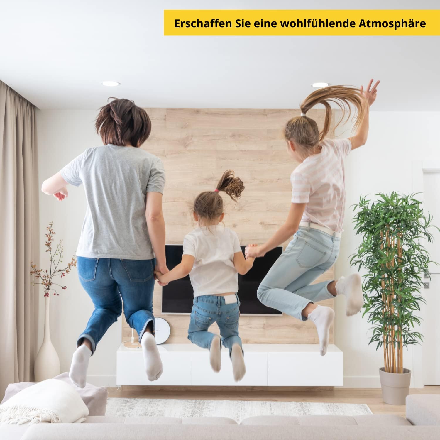 Sweet Led Einbaustrahler 230V flach dimmbar (3 Stufen) – 6er Led spots 230V - 5W 360lm - 3000K warmweiß – spots deckenleuchte - schwenkbar rund Ø68mm Lochmaß - deckenspots chrom-nickel