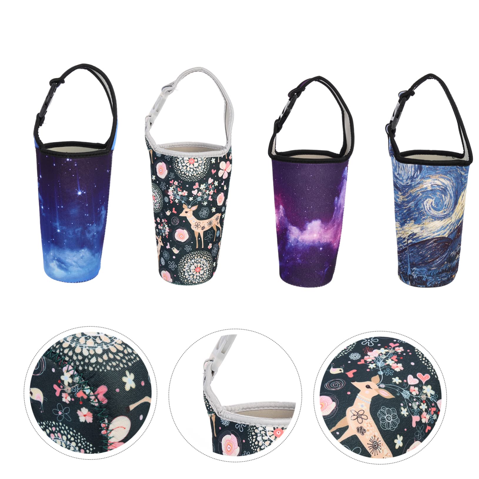 BESPORTBLE Borsa in Neoprene Tazze da caffè Coperchio della Tazza di caffè Borse Termiche Sacchetti Termici Borraccia Pieghevole Manicotti Isolanti per Bottiglie Maniche Coibentate