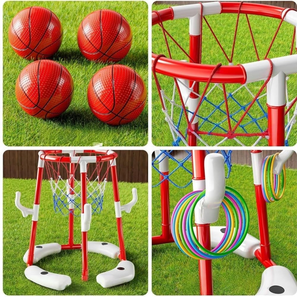 Brfveob スイミングプール バスケットボールスタンドセット 家族の集まり、子供、大人、屋外に適しています