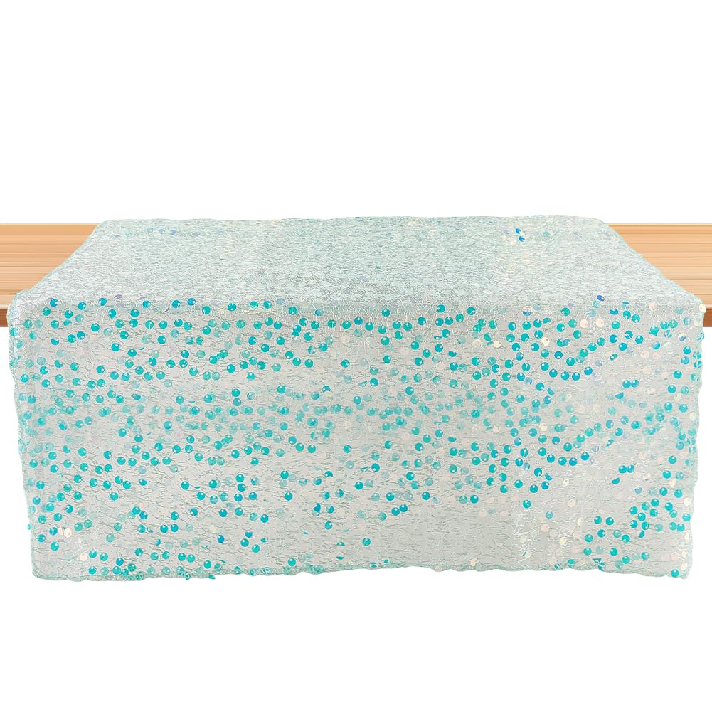 GORGECRAFT Runner da Tavola Iridescente con Paillettes 280 x 44cm Rettangolare Glitterato con Tovaglia per Feste da Sirena Compleanni Matrimoni Feste Decorazioni Verde Medio.