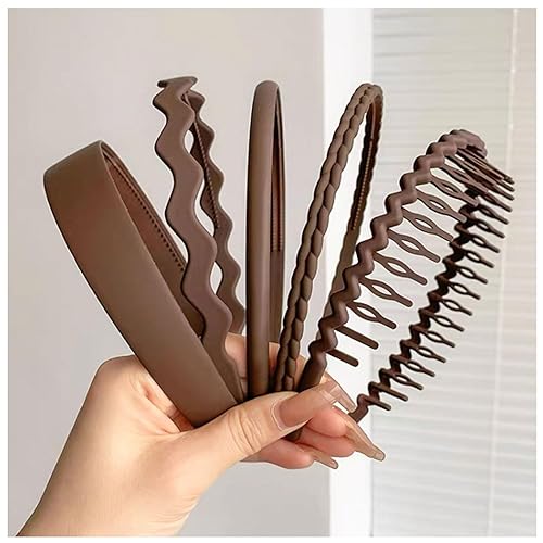 Diadema antideslizante para mujeres y niñas, banda para el cabello, peine de dientes, diademas finas para mujeres para lavar la cara, aros para el