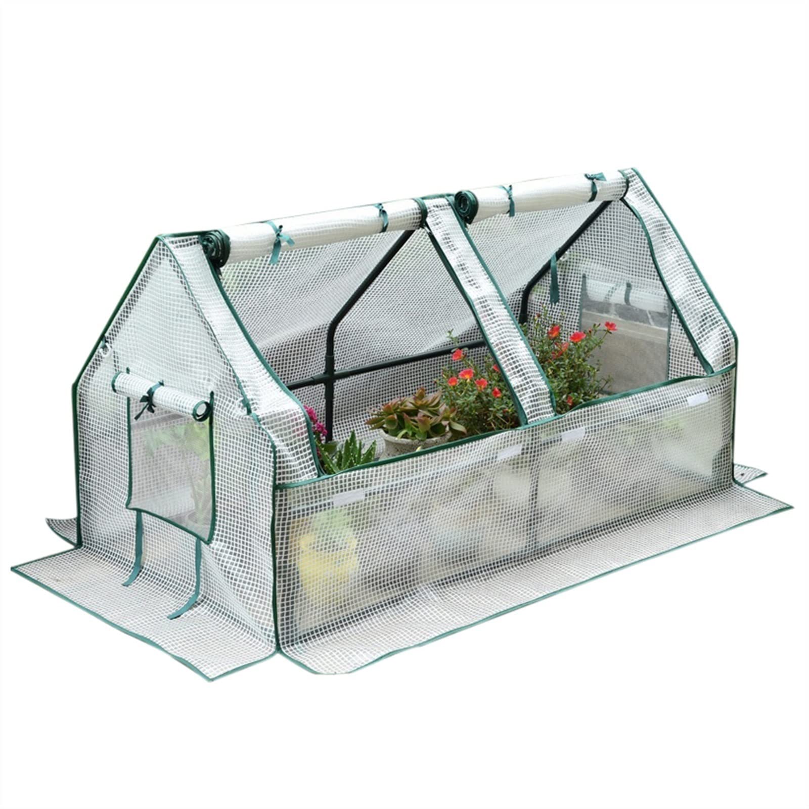 Serre de jardin avec bâche PE durable et fenêtre latérale