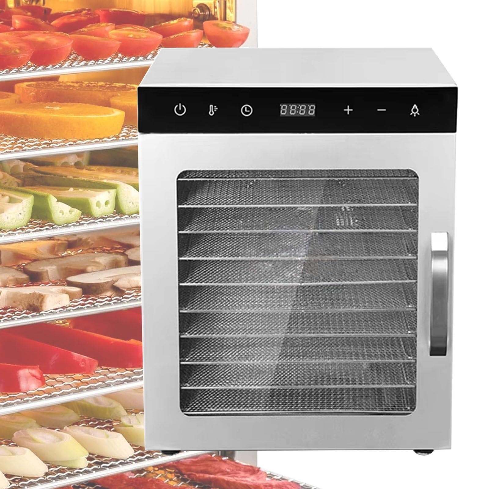 Komercyjny liofilizator, odwadniacz żywności, elektryczna suszarka do żywności, liofilizator z regulowanym zegarem temperatury, do suszonego mięsa, owoców, mięsa i wołowiny. (110v)
