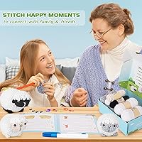 Vista 4 de Kit de ganchillo para principiantes, kit de inicio de ganchillo con tutoriales en video paso a paso, suministros de tejido de ganchillo Amigurumi