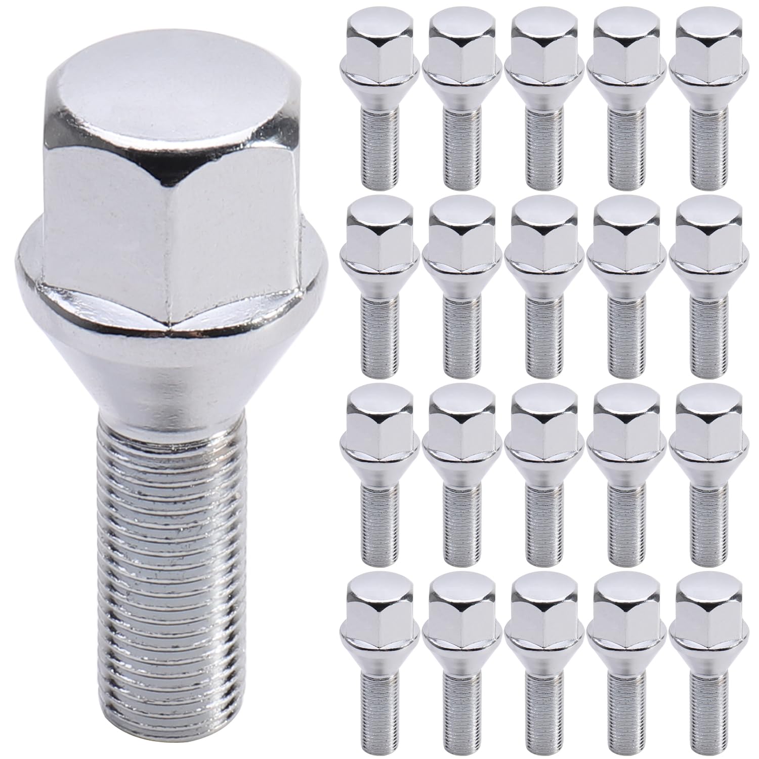 Tornillos de rueda M12X1.25 de 0.748 in hexagonales de 1.102 in para Jeep Cherokee 2014-2023 Jeep Compass 2015-2023 Jeep Renegade