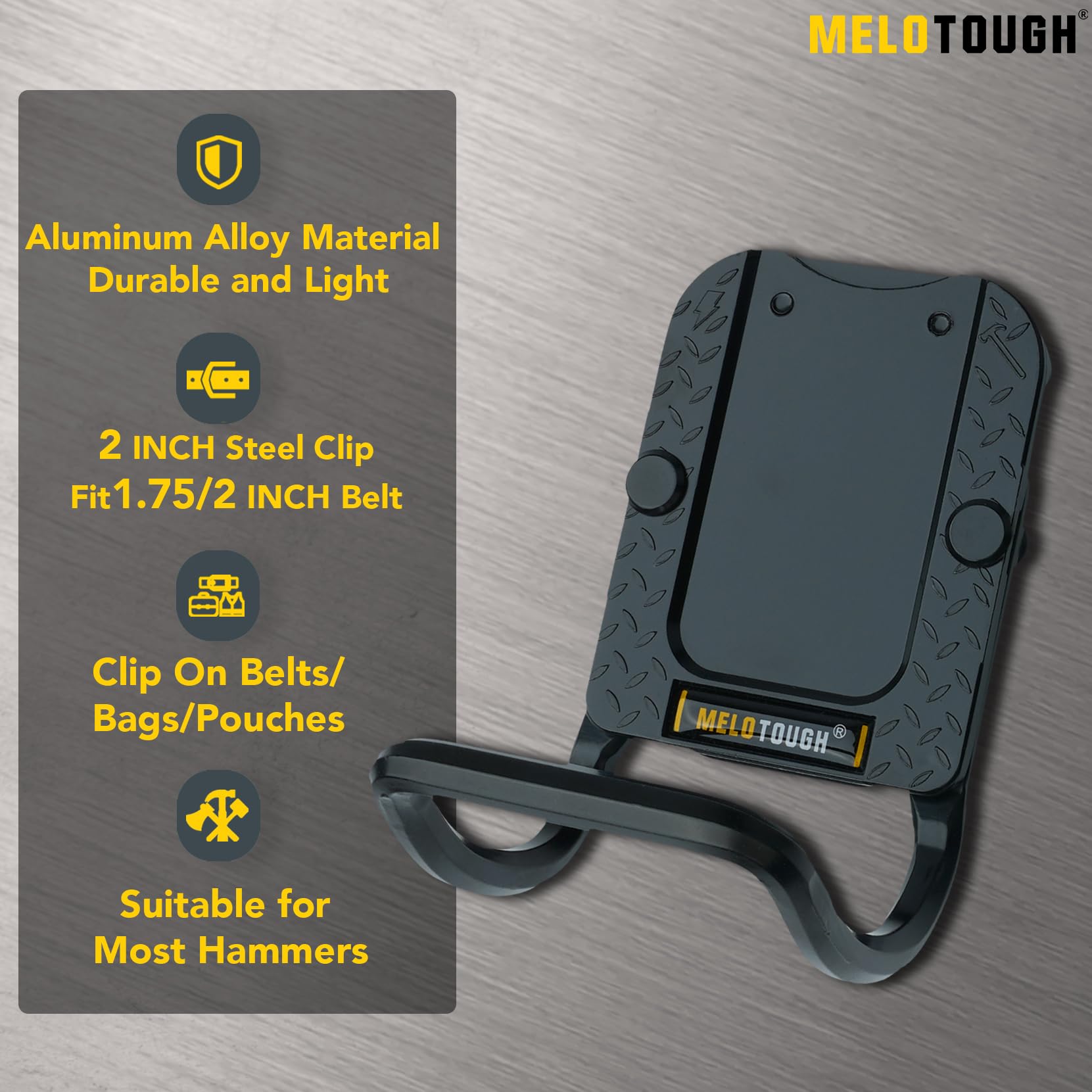 MELOTOUGH Hammer Holder for Belt,Hammer Loop Fit Up to 2