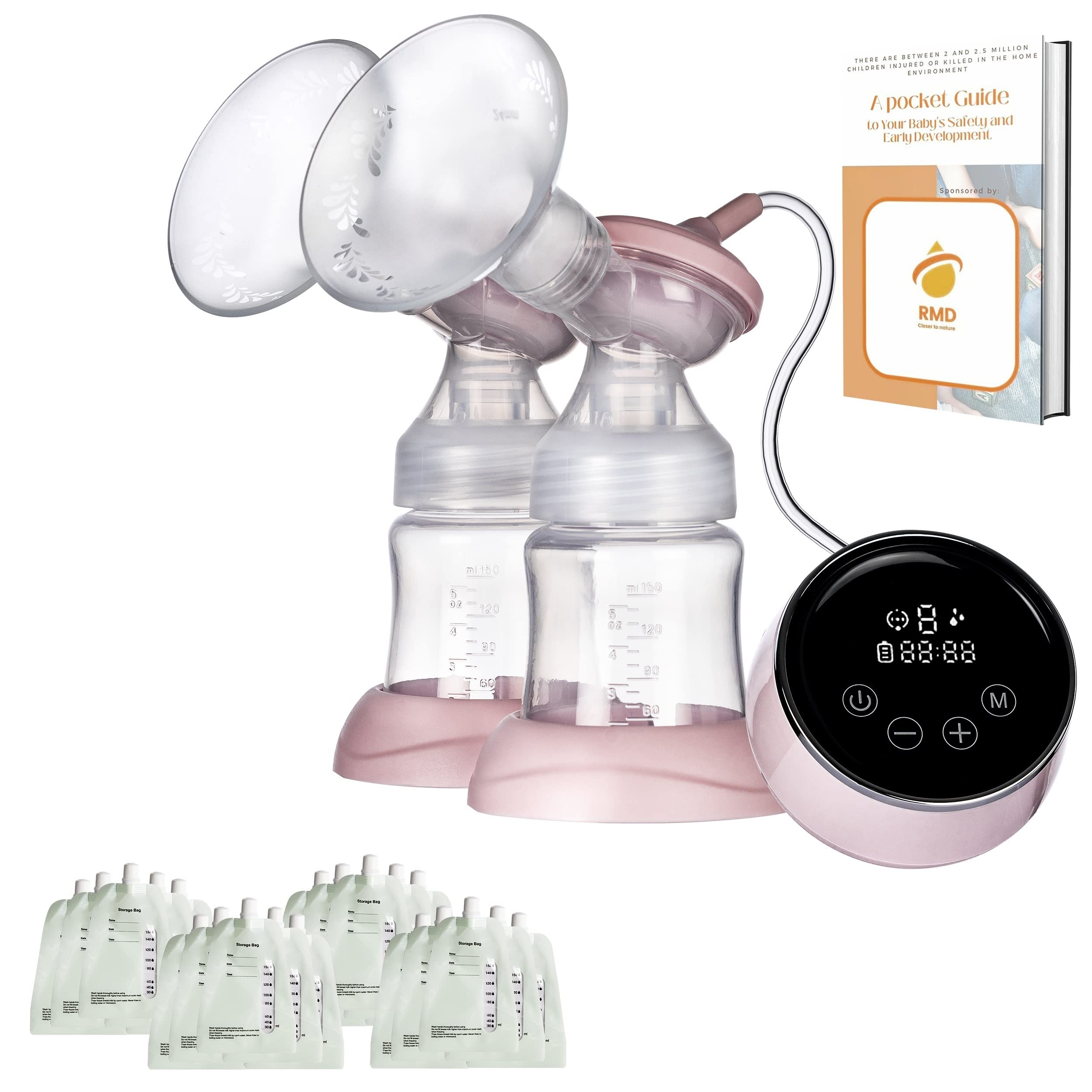 Buy Double Electric Pump with 2 milk Bottles, 20 Milk Storage Bags