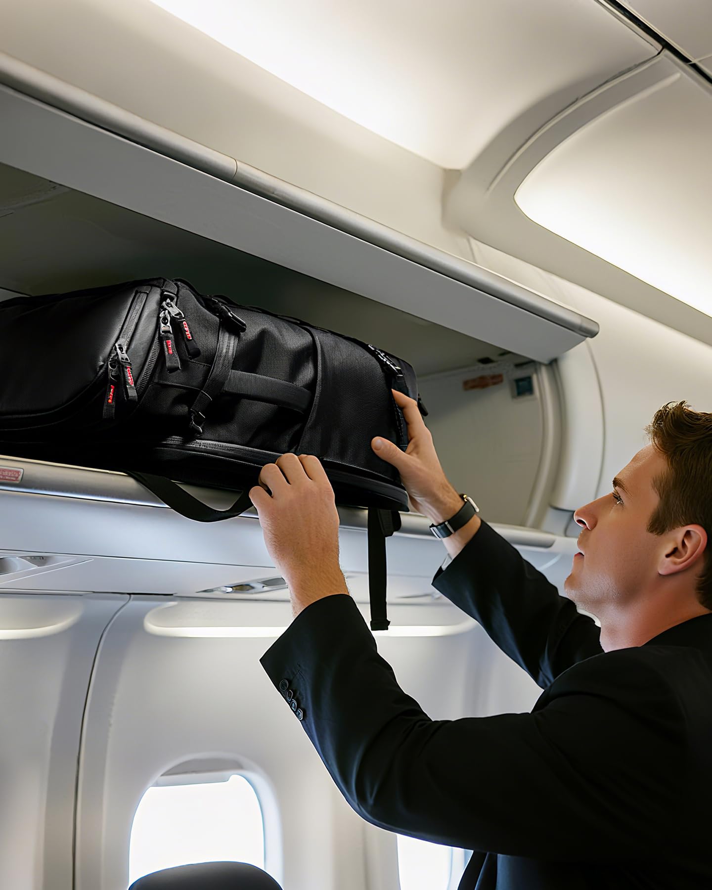 Inateck Reiserucksack Rucksack 40L, TSA Freundlich Groß Spritzwassergeschützt Handgepäck Flugzeug Travel Carry on Backpack für 17 Zoll Laptop, für Business, Reise Weekender Trip