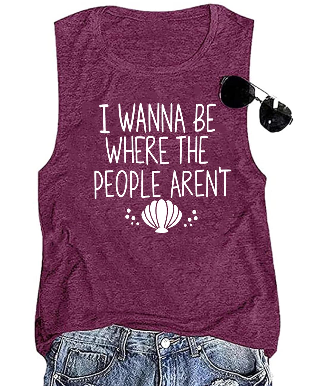 T-shirt Femme 'I Wanna Be Where The People Aren't' - Violet XXL