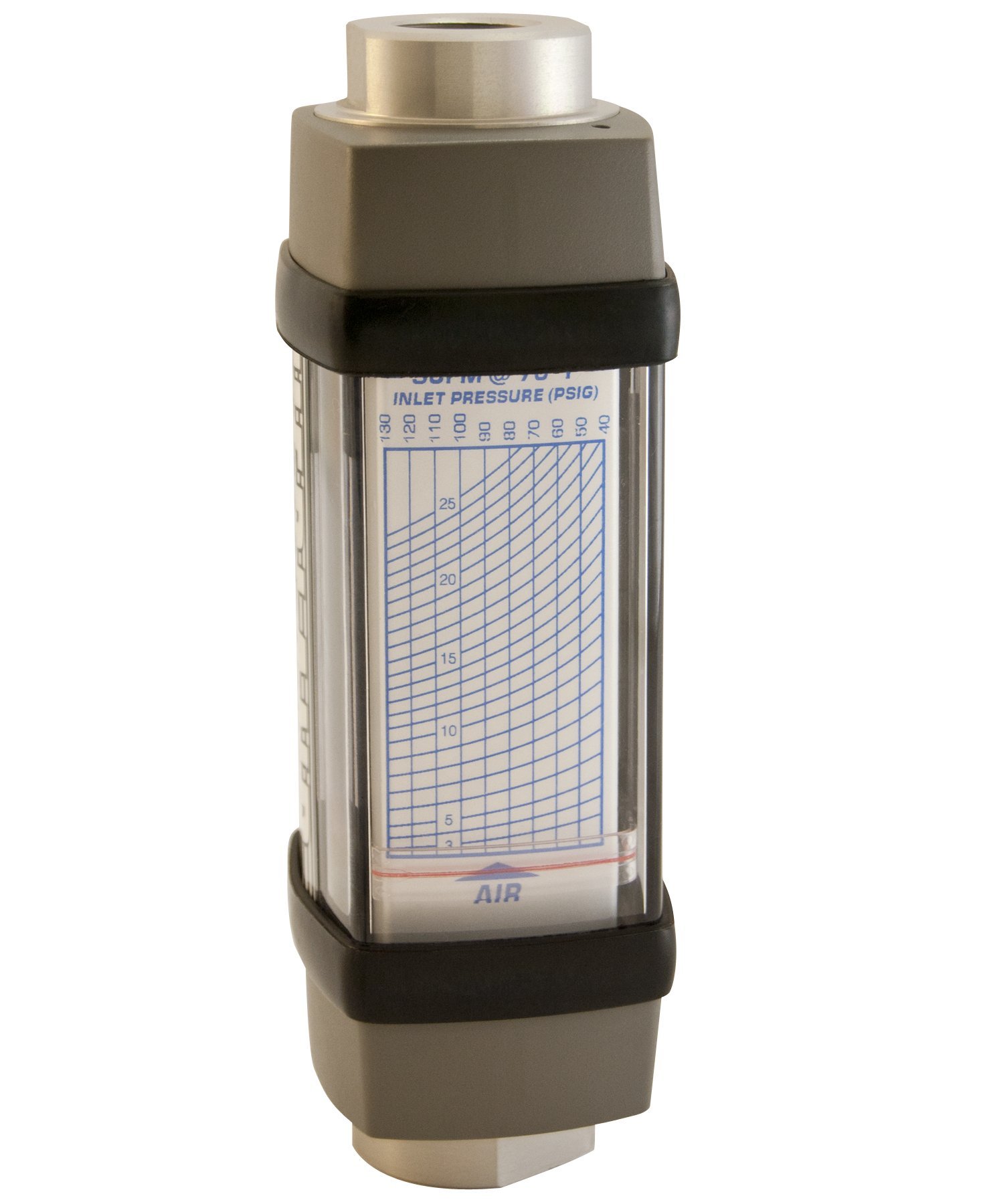 HedlandH671A-025 Flowmeter, Aluminum, For Use With Air and Other Compressed Gases, 3 - 25 scfm Flow Range, 1/2" NPT Female