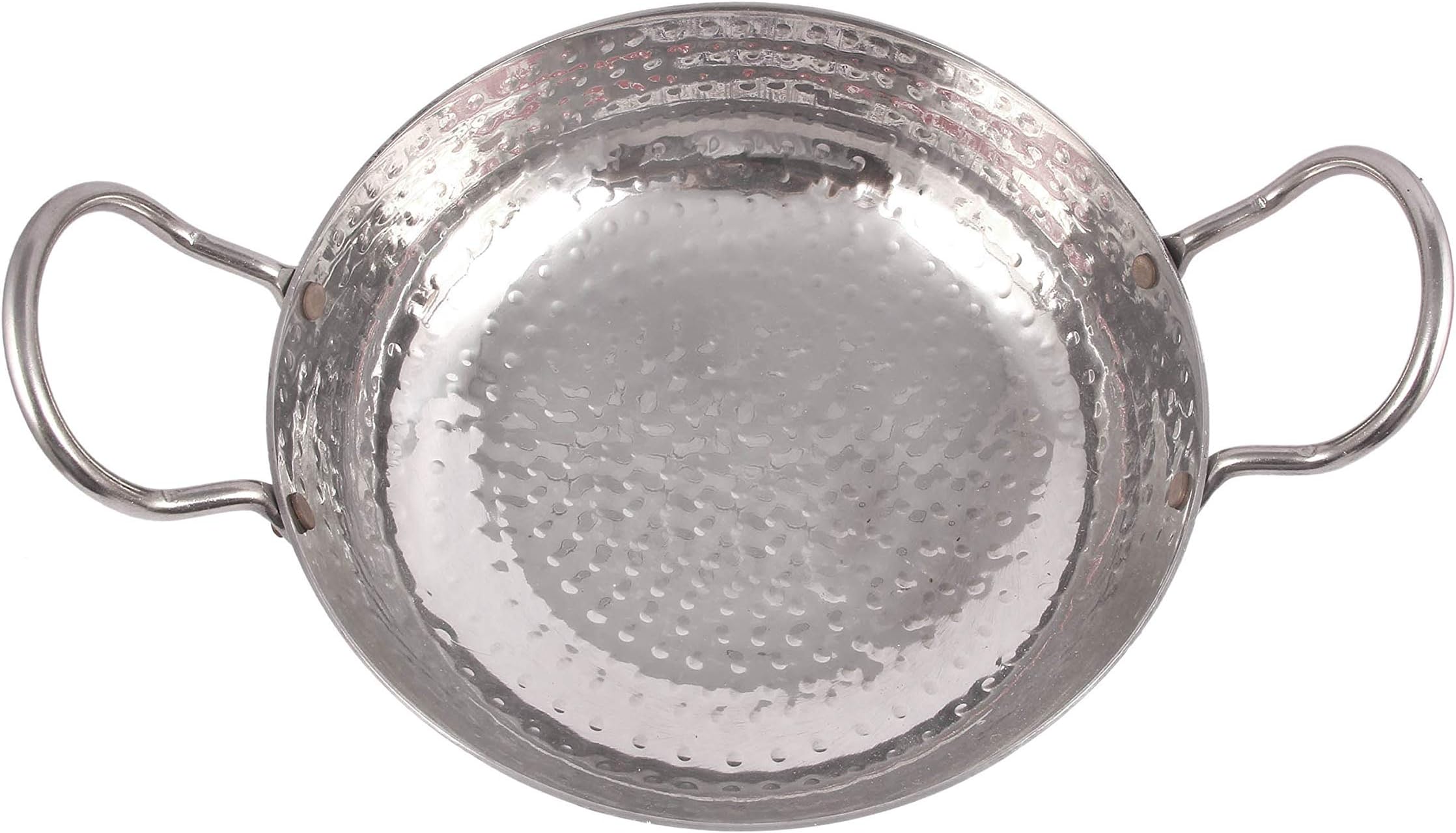 KITCHEN SHOPEESandwich Bottom Heavy Guage Stainless Steel Kadhai Cookware-2000ML 12 NO