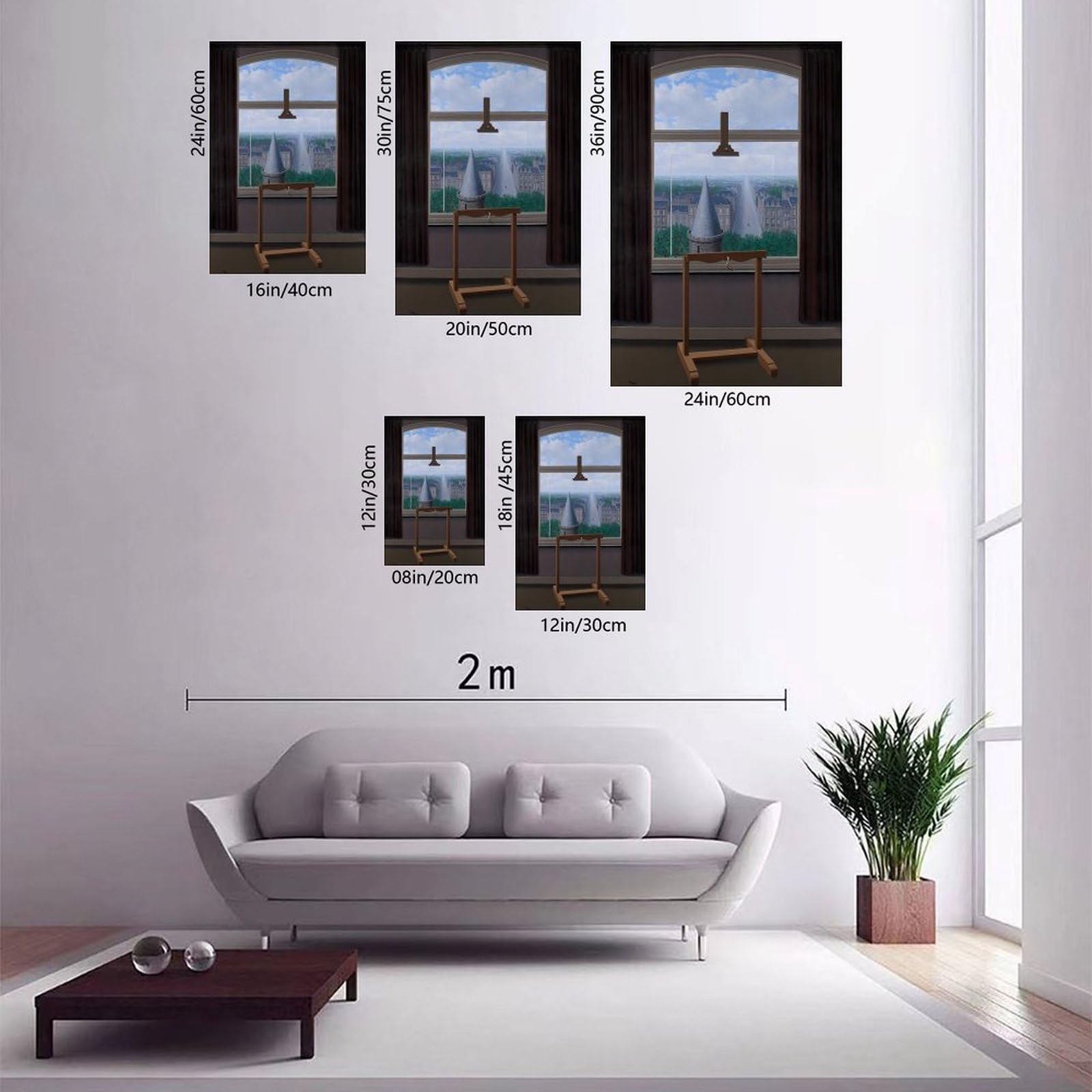 WCYB Plakat Vintage Promenades of Euclid Nerka Magritte Realizm Kubizm Renesans Surrealizm Nadruki Plakat Płótno Deco Malarstwo ścienne do biura