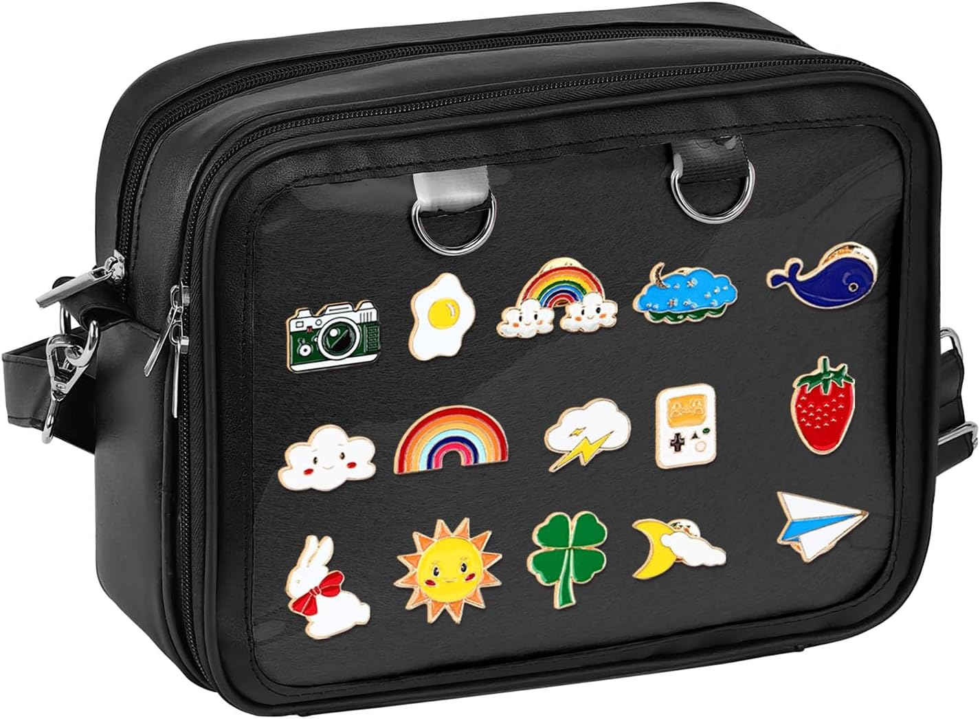 Ita Bag Crossbody Pin Display, Replaceable 7 Color Dly Felt, Pu Leather For Travel,Anime Fans,Daily Commute - Image 6