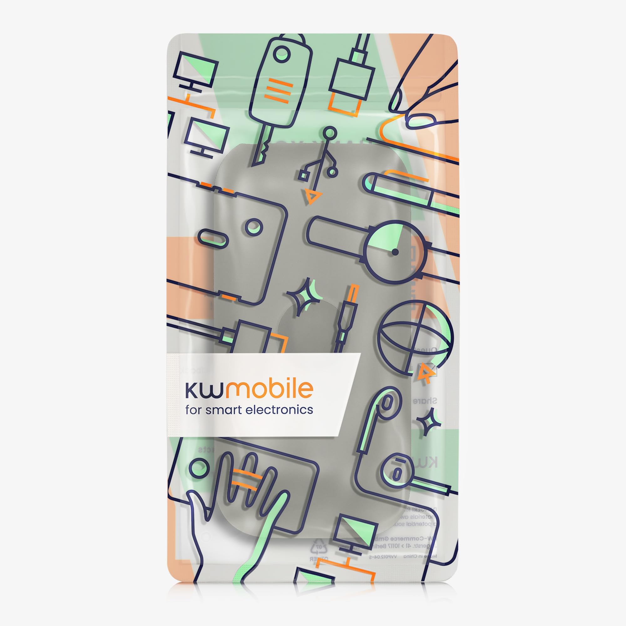 kwmobile Etui kompatybilne z Apple Vision Pro etui na baterie - silikonowy pokrowiec ochronny - szare