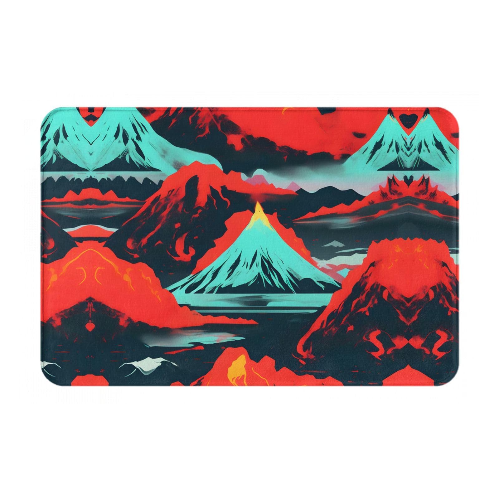 LYHJNVolcano Bloom 16" x 24" Flannel Non Slip Floor Mat