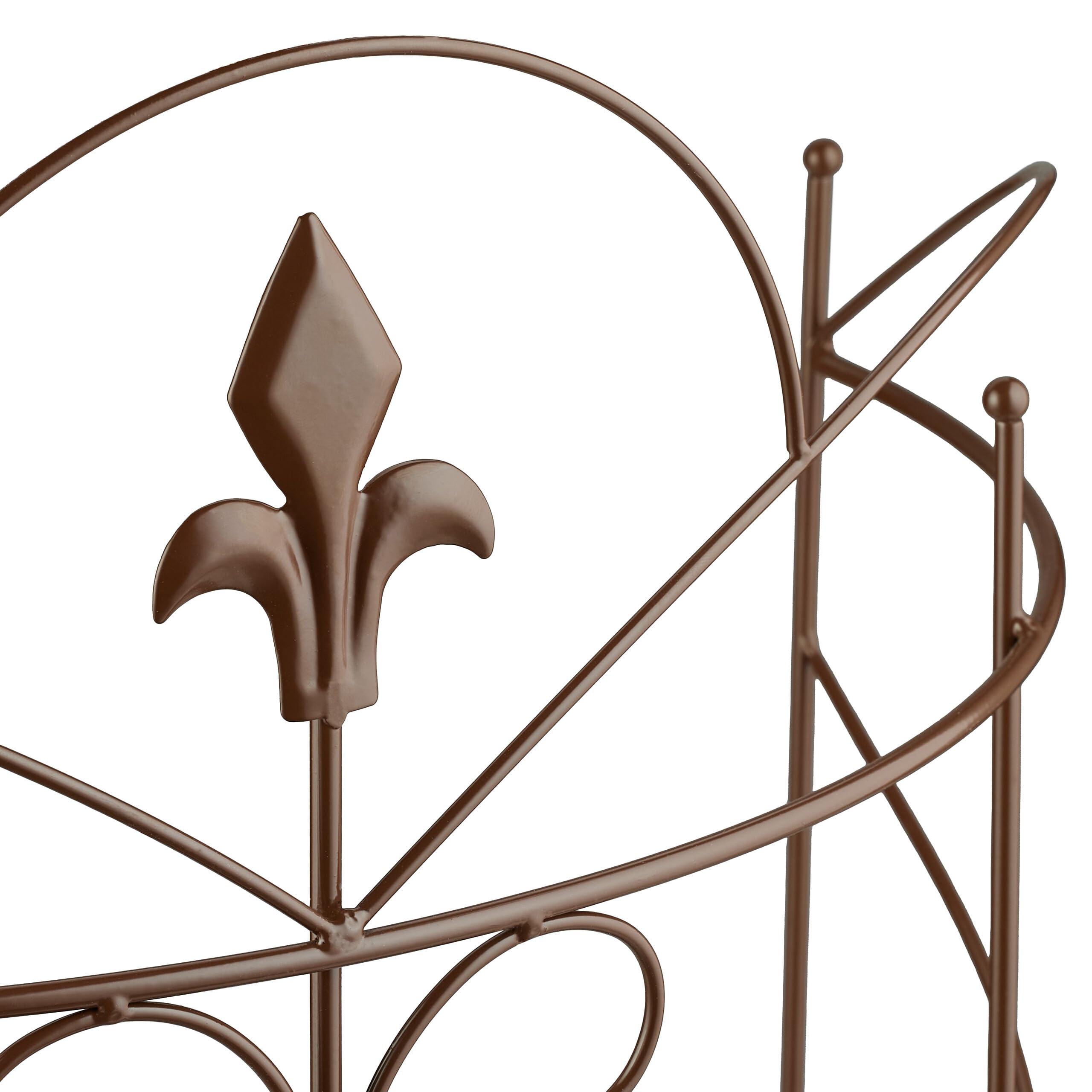 Relaxdays Staudenhalter, 2-teilige Rankhilfe, Pfingstrose & Hortensie, Pflanzenstütze HxB 59,5 x 53 cm, Metall, braun
