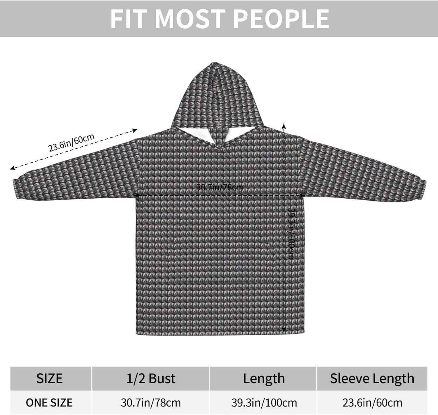 Gothic Fairy Tale Castle01 Print﻿ ﻿adults Unisex Oversized Blanket Hoodie Soft Warm Winter With Pocket Loungewear