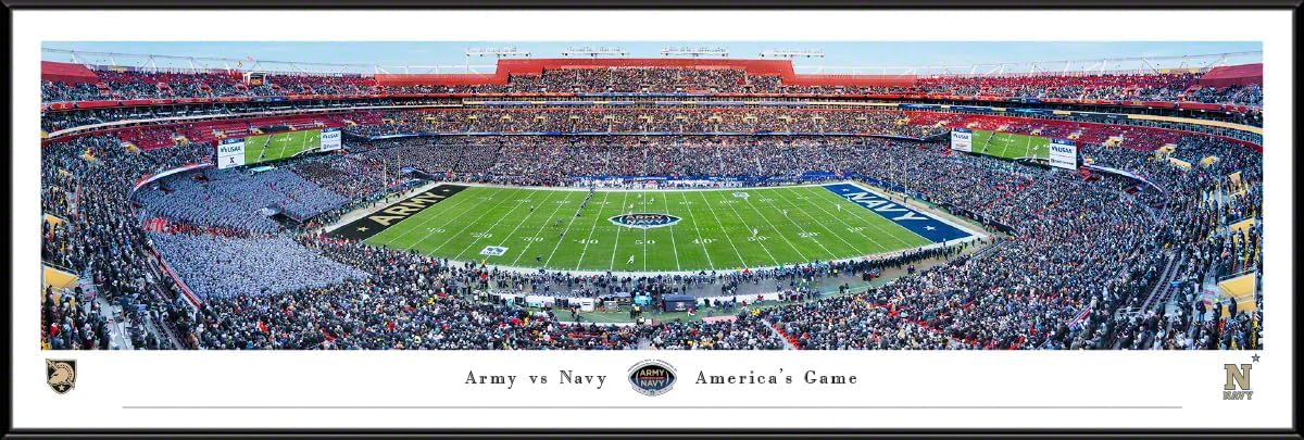 Army vs Navy Football - Standard Framed Print by Blakeway Panoramas (40.25"W x 13.75"H)