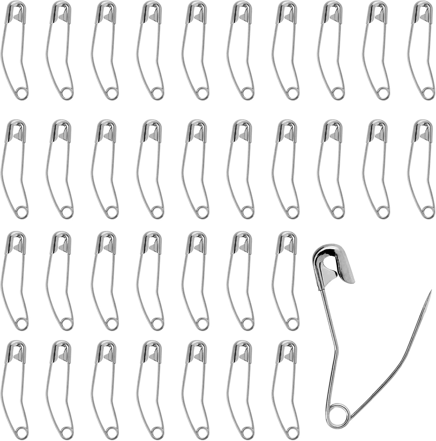200Pcs Curved Safety Pin, Quilting Pins Safety Pins
