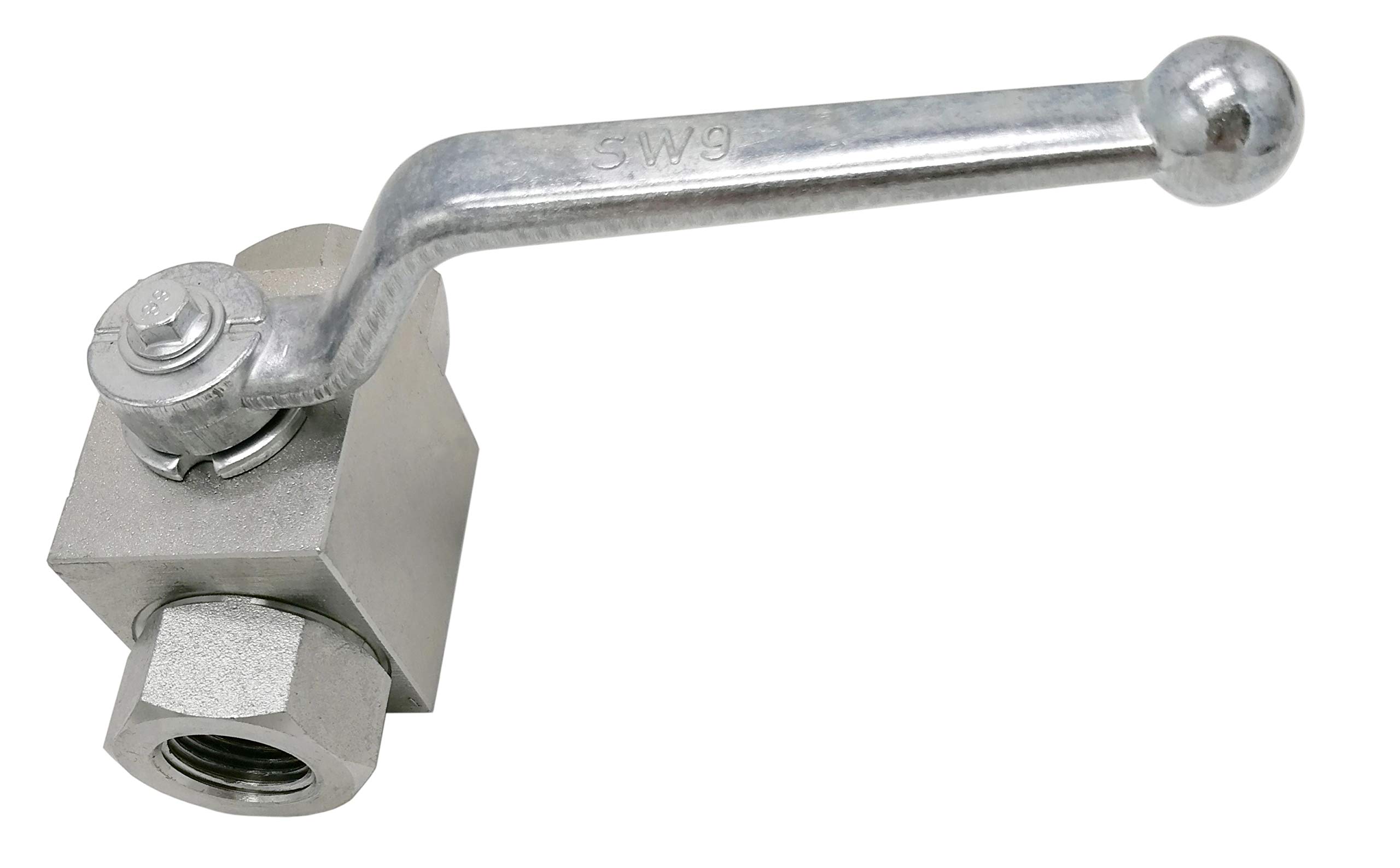 Vanne à boisseau sphérique hydraulique 2 voies 1/2" NPT 7250 PSI KHB d'arrêt hydraulique à boisseau sphérique