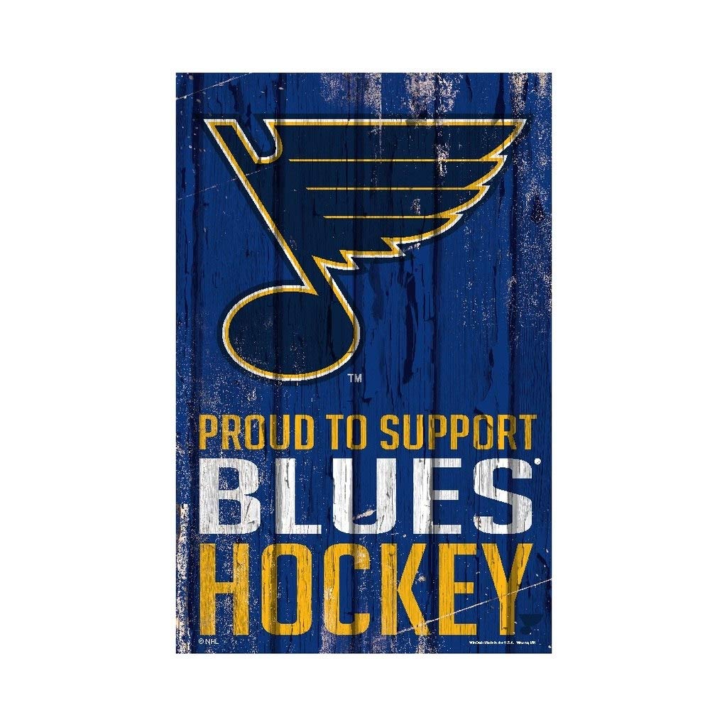 Wincraft NHL St. Louis Blues SignWood Proud to Support Design, Team Color, 11x17