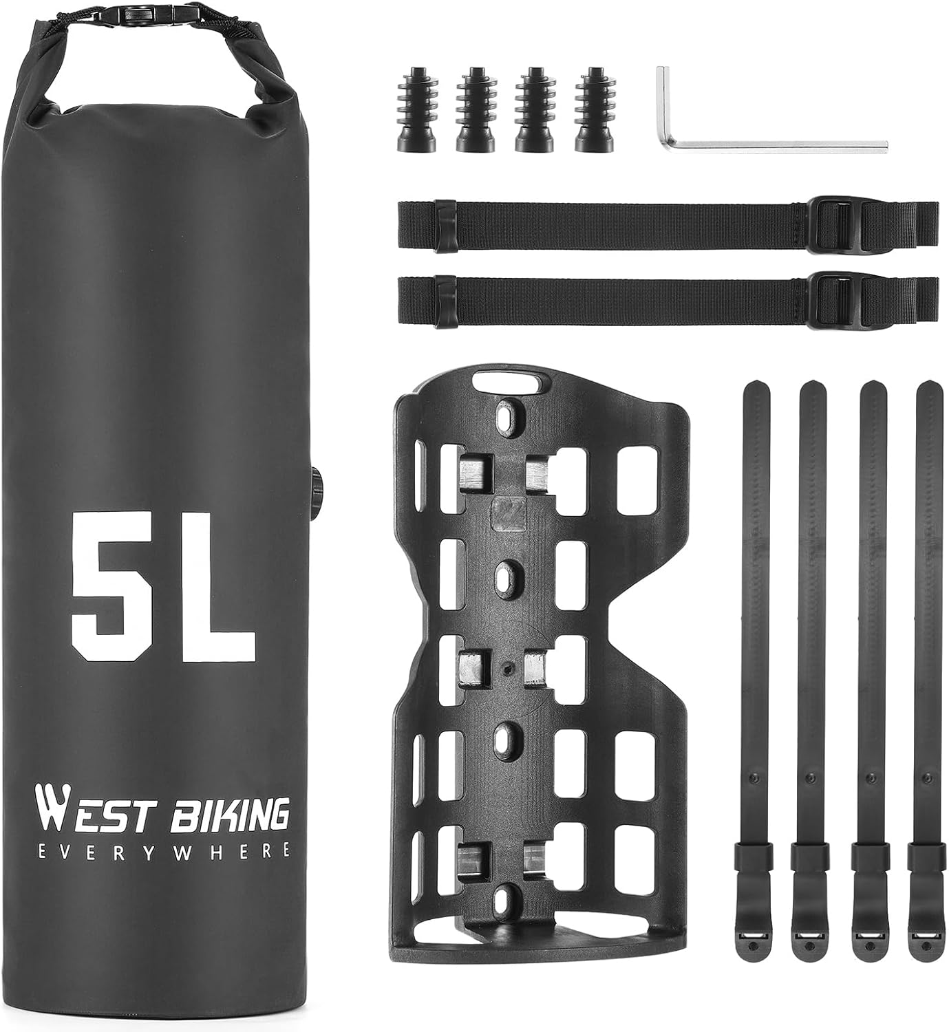 Lixada Bike Fork Bag 5L Bicycle Bag Bicycle Front Bag Bicycle Fork Bag Waterproof Dry Bag Bike Riding Bag Bike Panniers for Mountain Bikes Road Bikes