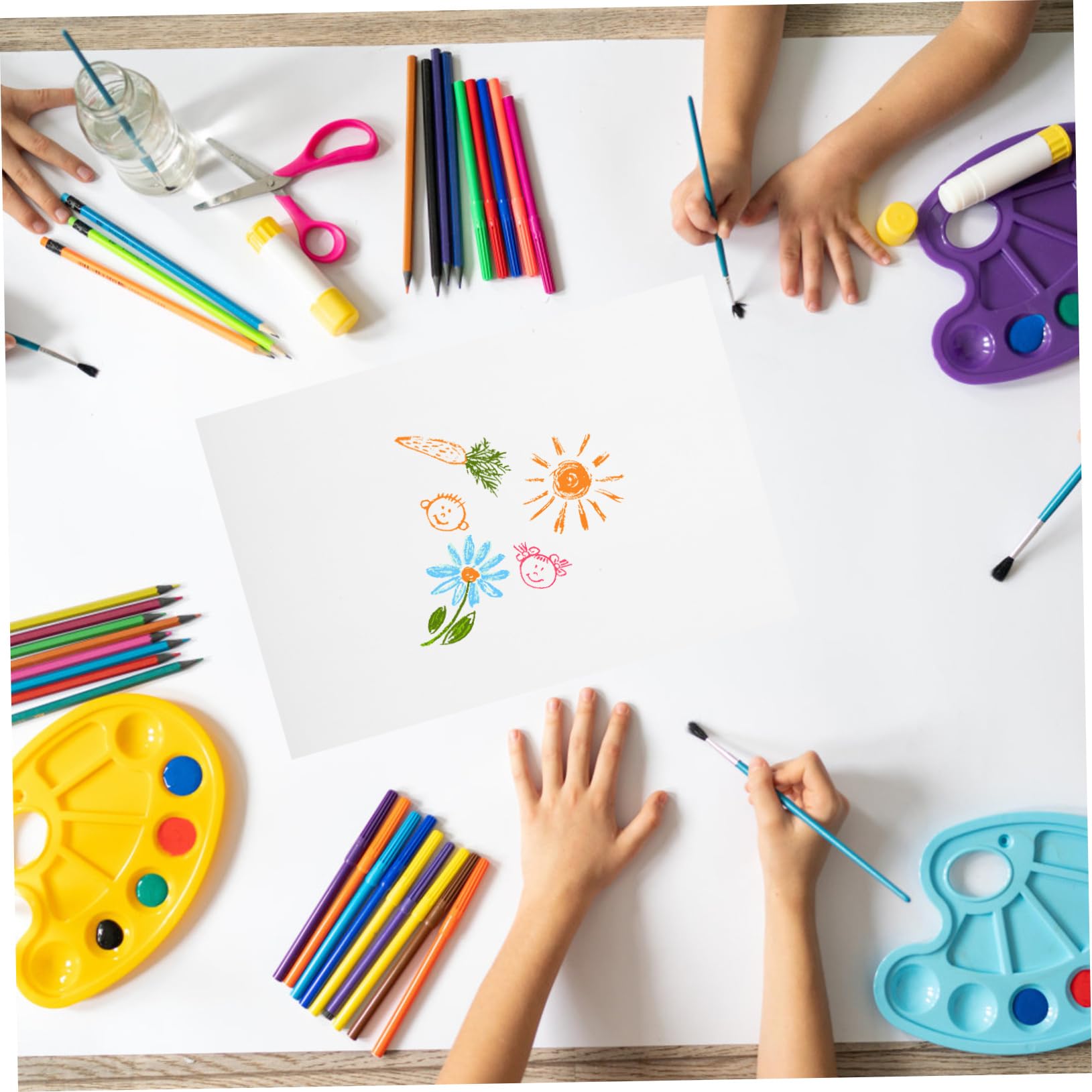 EXAOMBLE Papier à Dessin pour Artistes 100 Feuilles Blanc pour Croquis