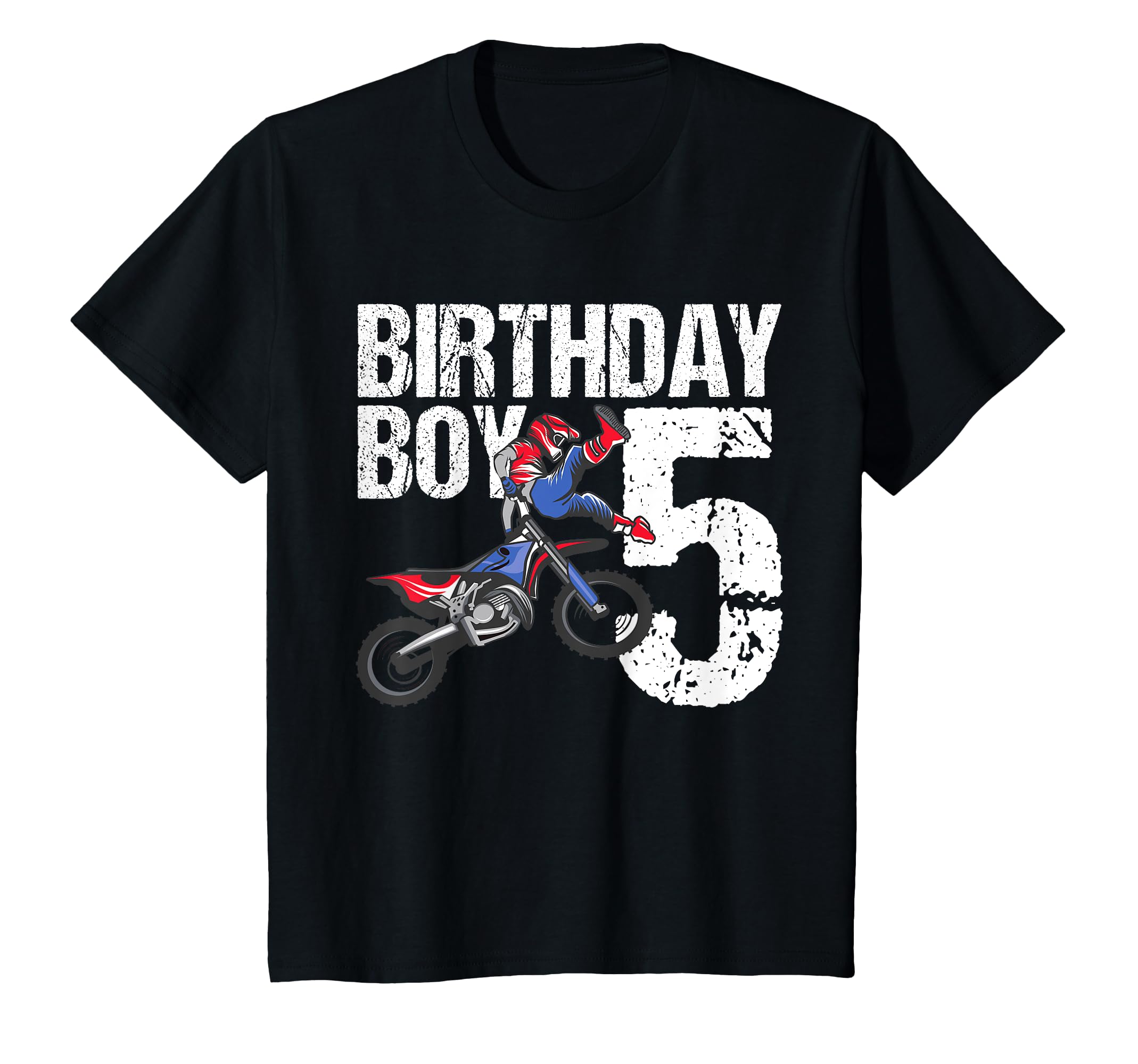 5 Year Old Dirt Bike Birthday Party Motocross MX 5th Gift T-Shirt