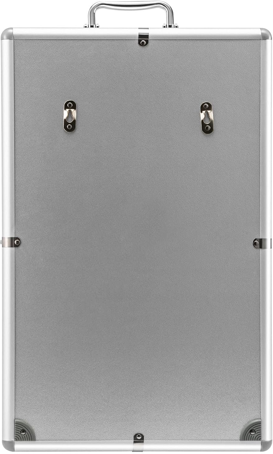 36 Slots Cell Phone Cabinet, Silver Aluminum Alloy Pocket Chart Storage Locker Box w/Portable Handle, Key Lock & Handwritten Tags, Wall Mounted for Classroom, Office, Gym