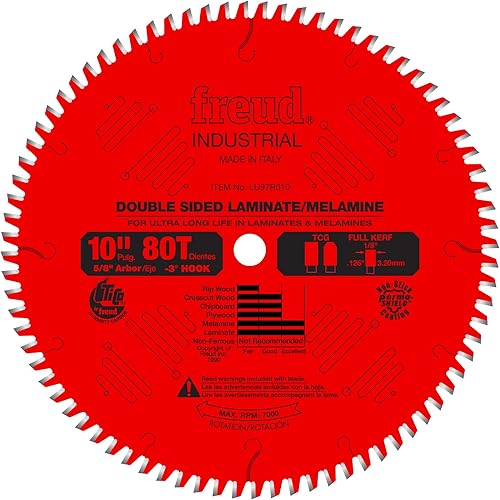 Freud LU97R010 - Hoja laminada de doble cara de 10 pulgadas multicolor tamaño único