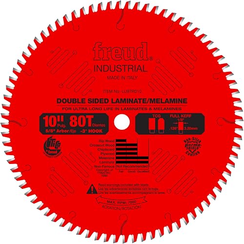 Freud LU97R010: 10" Double Sided Laminate/Melamine Blade