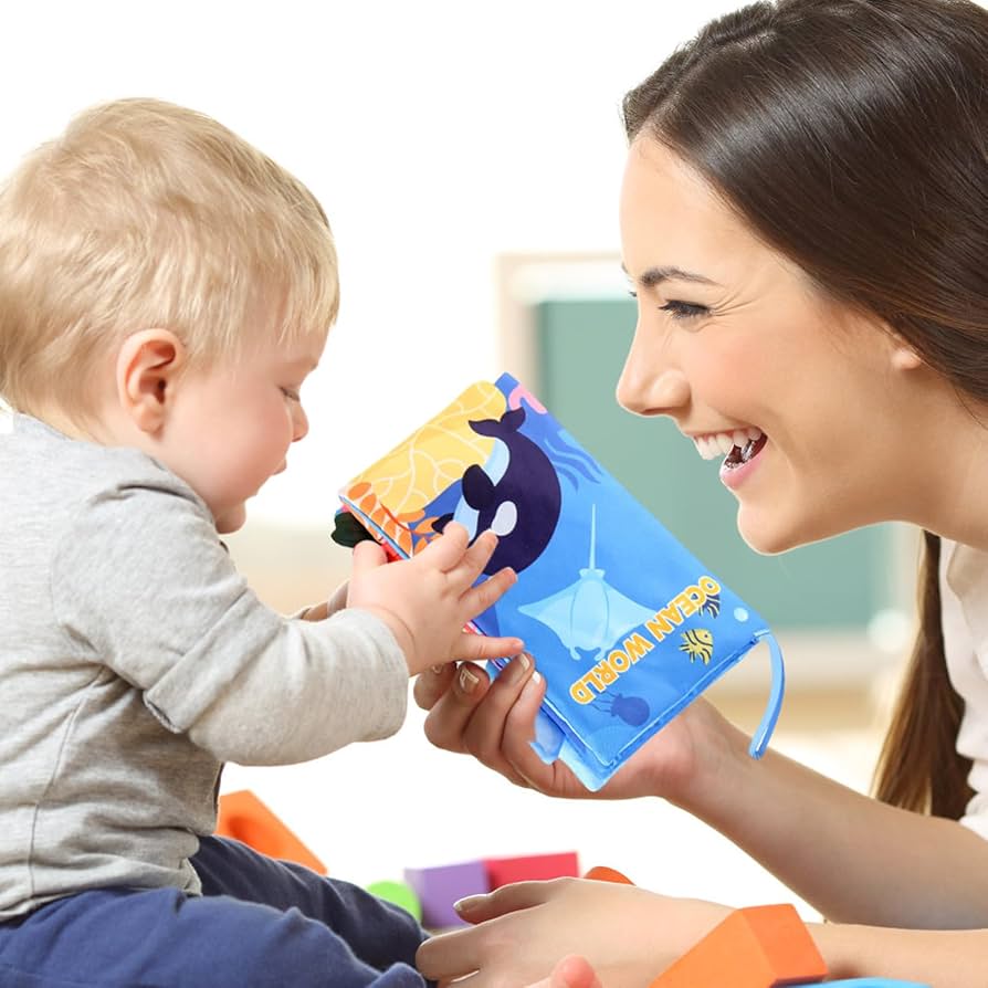 Libro Di Stoffa Con Code Animali Per Neonati - Giocattolo Sensoriale Con Suoni