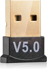 Receptor Bluetooth 5.0 USB Adaptador Wireless para PC, Notebook, Laptop, Fones de Ouvido, Gamepad e Impressora (Preto)